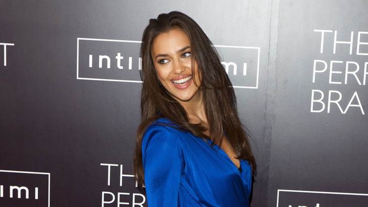 Smiling Irina Shayk At Intimissimi Perfect Bra Collection